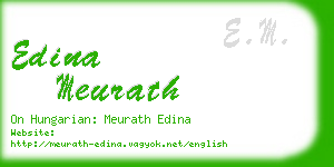 edina meurath business card